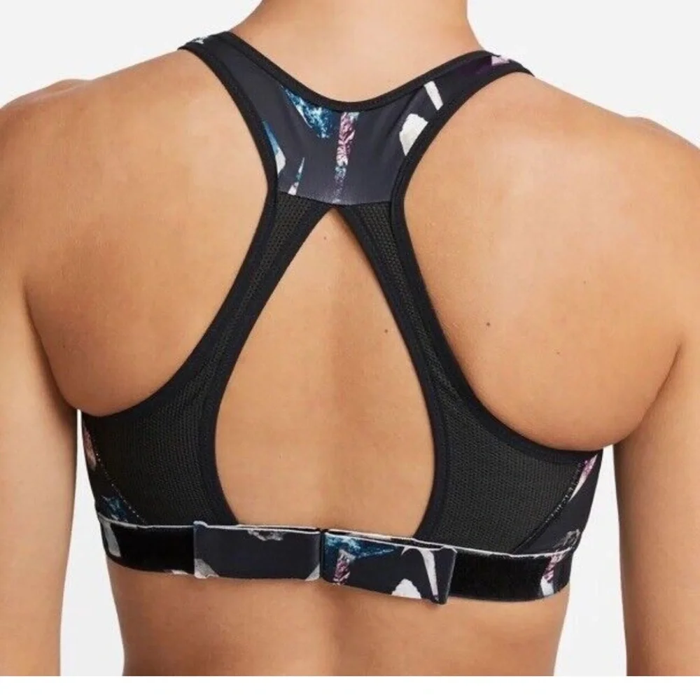 Nike Women's Dri-FIT High-Support‎ Adjustable Sports Bra DR0313-010 Size L (A-B)